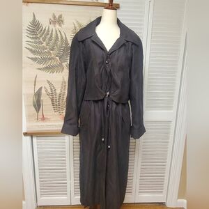 Vintage Fitz-Wright Charcoal Women's Trench Coat